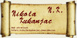 Nikola Kukanjac vizit kartica